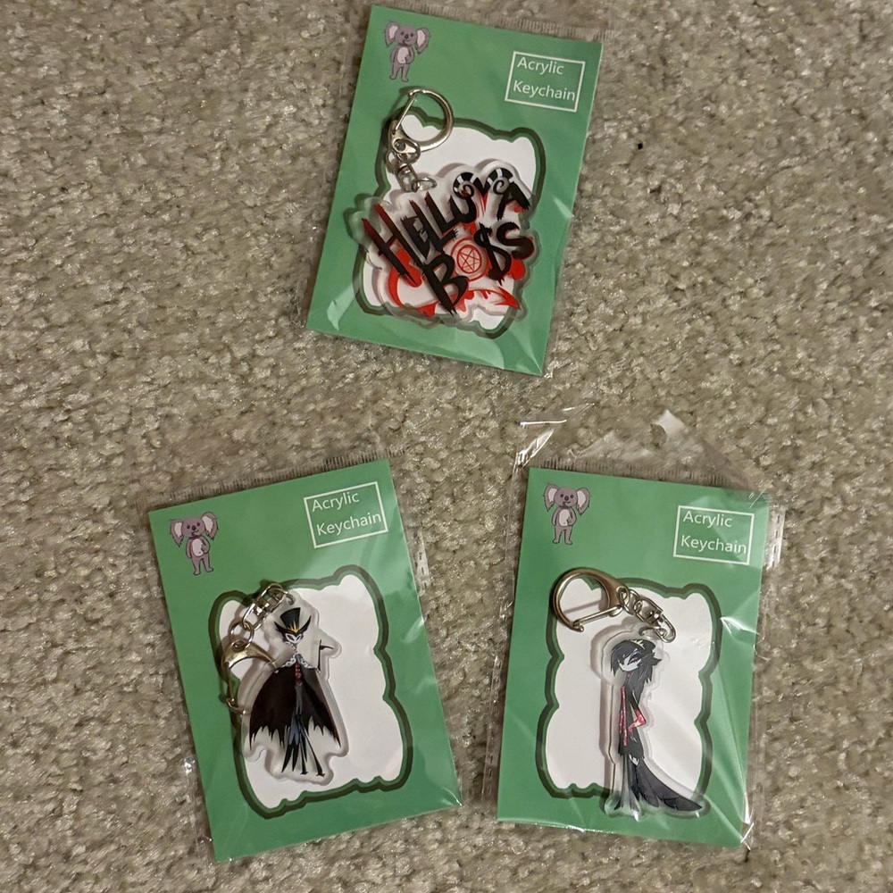 Helluva Boss Acrylic Keychain Set of Cartoon Characters